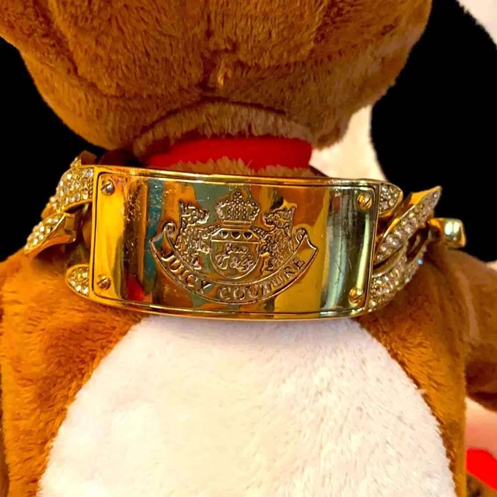 Juicy Couture PAVE SCOTTIE DOG COLLAR SWAROVSKI CRYSTALS CHUNKY LINK ID BRACELET